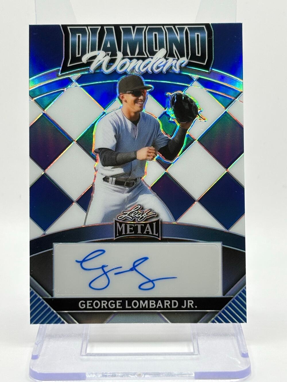 2024 Leaf Metal George Lombard Jr Diamond Wonders Blue Auto 21/25 SP Yankees